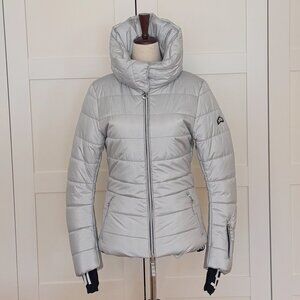 Jet Set Silver Ski Jacket, Size 0